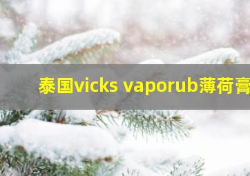 泰国vicks vaporub薄荷膏